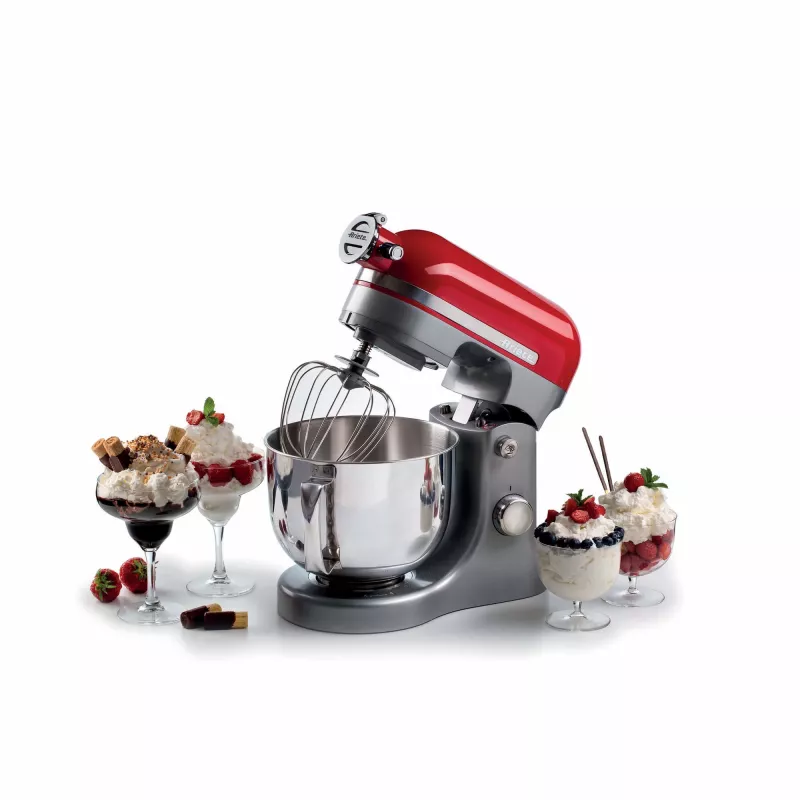 Ariete Moderna Vermelho Robot de cozinha, batedeira, vermelho, bater, amassar, misturar, 5,5 l, botão rotativo, alumínio