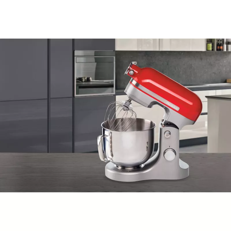 Ariete Moderna Vermelho Robot de cozinha, batedeira, vermelho, bater, amassar, misturar, 5,5 l, botão rotativo, alumínio