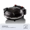 Ariete 917 Forno de pizza - Pizza em 4 minutos - Placa de pedra refratária com revestimento antiaderente - Temperatura máx. 400 °C - 1200 Watt - Temporizador 30' - preto