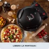 Ariete 917 Forno de pizza - Pizza em 4 minutos - Placa de pedra refratária com revestimento antiaderente - Temperatura máx. 400 °C - 1200 Watt - Temporizador 30' - preto