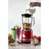 Ariete Moderna Vermelho Liquidificadora com jarro de vidro, liquidificadora de mesa, 1,5 L, função de pulsar, triturar gelo, 1000 W, vermelho