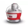 Ariete 643 Máquina de gelados Party Time, Máquina de gelados, 12 W, capacidade de 1,5 L, recipiente removível com duplo isolamento, tempo de preparação 30 minutos, tampa para adicionar ingredientes, vermelho