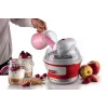 Ariete 643 Máquina de gelados Party Time, Máquina de gelados, 12 W, capacidade de 1,5 L, recipiente removível com duplo isolamento, tempo de preparação 30 minutos, tampa para adicionar ingredientes, vermelho