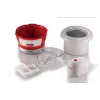 Ariete 643 Máquina de gelados Party Time, Máquina de gelados, 12 W, capacidade de 1,5 L, recipiente removível com duplo isolamento, tempo de preparação 30 minutos, tampa para adicionar ingredientes, vermelho