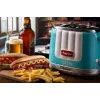 Ariete 206 Máquina de cachorros-quentes Party Time, 650 W, azul, torradeira de cachorros-quentes, azul-claro, 2 unid., 650 W, 160 mm, 270 mm