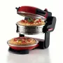 Ariete 927 Pizzeria, Forno de pizza duplo, 2 pizzas em 4 minutos, 2300 W, 2 pedras refratárias, 2 termóstatos, diâmetro 32 cm, 5 níveis de cozedura, 2 pás de aço inoxidável, vermelho
