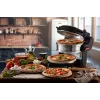 Ariete 927 Pizzeria , Forno de pizza duplo, 2 pizzas em 4 minutos, 2300 W, 2 pedras refratárias, 2 termóstatos, diâmetro 32 cm, 5 níveis de cozedura, 2 pás de pizza de aço inoxidável, vermelho