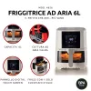 Ariete 4626 Airy Fryer 6L, fritadeira de ar quente, 1300 W, capacidade de 6 l, capacidade da câmara de 2,5 kg, 8 programas predefinidos, temperatura até 200 °C, cesto transparente para controlo da cozedura, preto