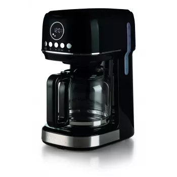 Ariete 1396 Moderna máquina de café de filtro, American Coffee, capacidade para 15 chávenas, placa de aquecimento, visor LCD, filtros removíveis e laváveis, preto