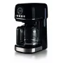 Ariete 1396 Moderna máquina de café de filtro, American Coffee, capacidade para 15 chávenas, placa de aquecimento, visor LCD, filtros removíveis e laváveis, preto