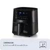 Ariete 4633, fritadeira de ar quente 4L, 1400W, capacidade 4L, 9 programas, função shake e grelhar, temperatura até 200°C, preto