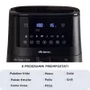 Ariete 4633, fritadeira de ar quente 4L, 1400W, capacidade 4L, 9 programas, função shake e grelhar, temperatura até 200°C, preto