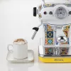 Ariete 1389 Positano máquina de café, 850 W, capacidade do depósito 0,9 l, filtro para 1 ou 2 chávenas, bandeja de recolha de gotas, espumador de leite