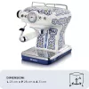 Ariete 1389 Capri máquina de café, 850 W, capacidade do depósito 0,9 l, filtro para 1 ou 2 chávenas, bandeja de recolha de gotas, espumador de leite
