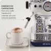 Ariete 1389 Capri máquina de café, 850 W, capacidade do depósito 0,9 l, filtro para 1 ou 2 chávenas, bandeja de recolha de gotas, espumador de leite