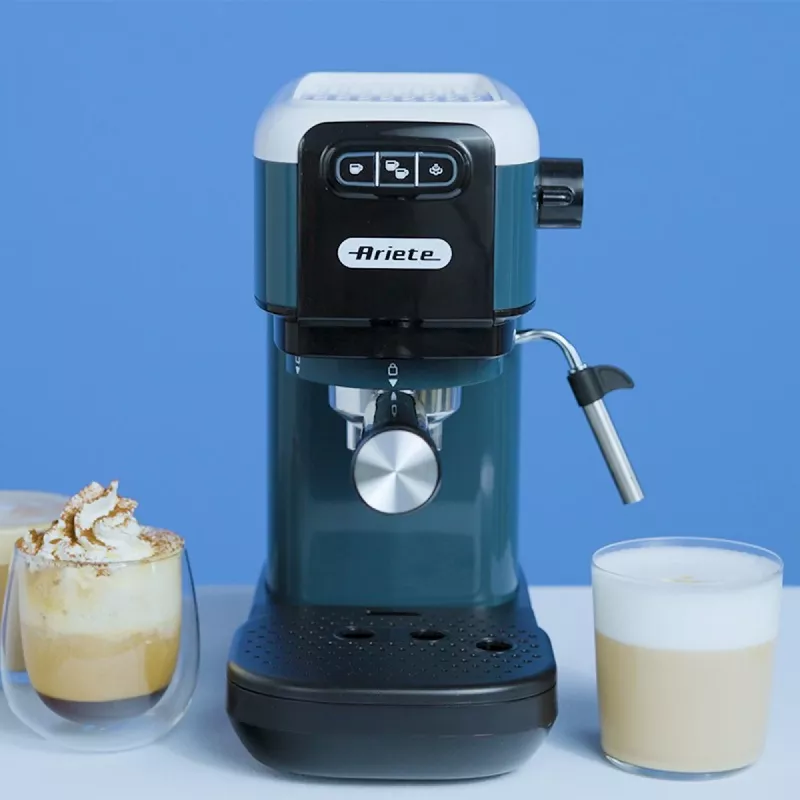 Ariete 1399 máquina de café expresso, para café moído e pastilhas ESE, 1300 W, capacidade de 1,1 l, pressão de 15 bar, filtro para 1, 2 chávenas e pastilhas ESE, cappuccino, branco