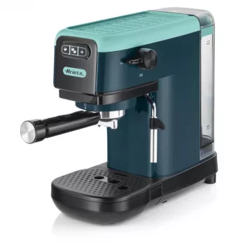 Ariete 1399 máquina de café expresso, para café moído e pastilhas ESE, 1300 W, capacidade de 1,1 l, pressão de 15 bar, filtro para 1, 2 chávenas e pastilhas ESE, cappuccino, verde