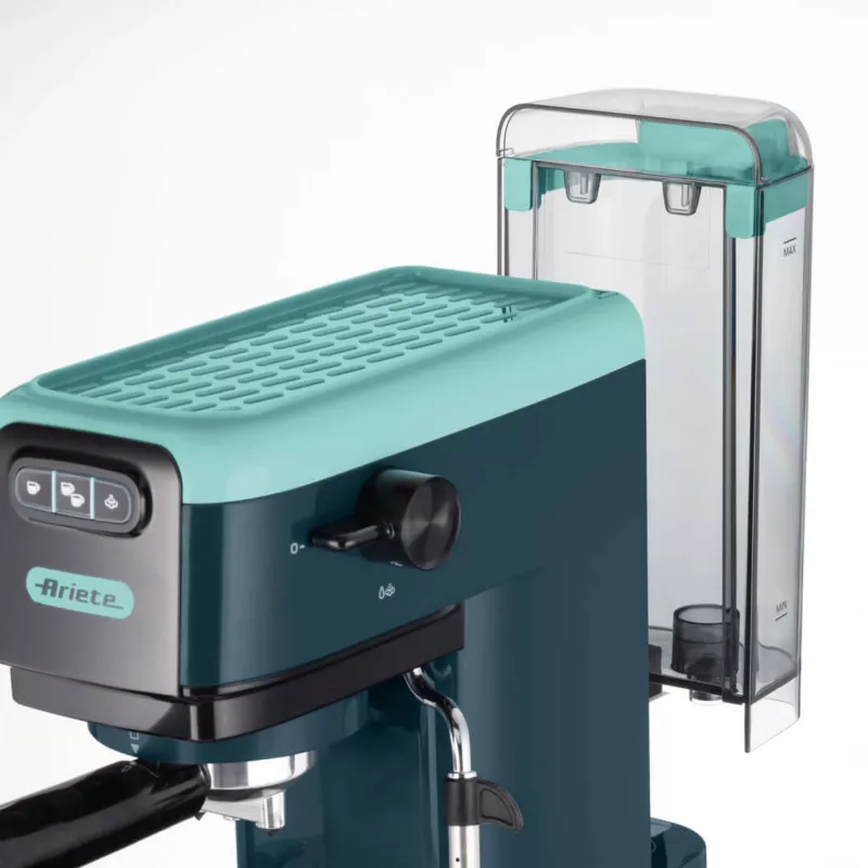 Ariete 1399 máquina de café expresso, para café moído e pastilhas ESE, 1300 W, capacidade de 1,1 l, pressão de 15 bar, filtro para 1, 2 chávenas e pastilhas ESE, cappuccino, verde