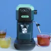 Ariete 1399 máquina de café expresso, para café moído e pastilhas ESE, 1300 W, capacidade de 1,1 l, pressão de 15 bar, filtro para 1, 2 chávenas e pastilhas ESE, cappuccino, verde