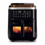Ariete 4636 fritadeira de ar quente com função de vapor + grelhador, 1700W, função de desidratação, 10 funções de cozedura, cesto transparente, temporizador, preto