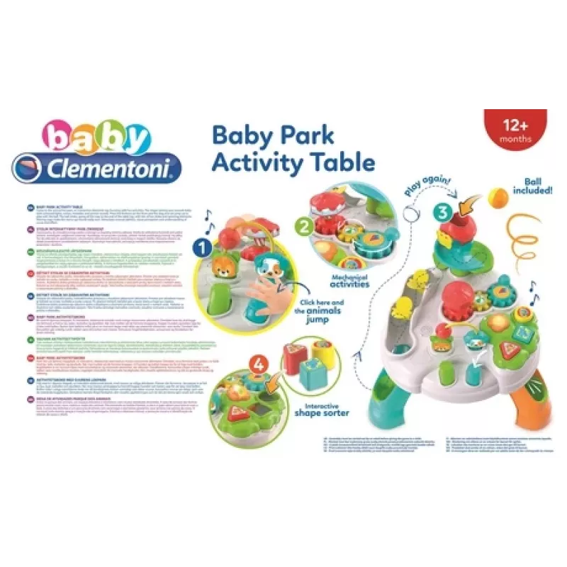 Clementoni Baby Park mesa de atividades, 1 ano(s), com som, multicolor