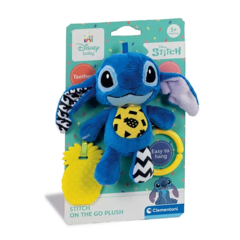 Clementoni Disney Baby Stitch Soft Rattle brinquedo de pendurar para bebé