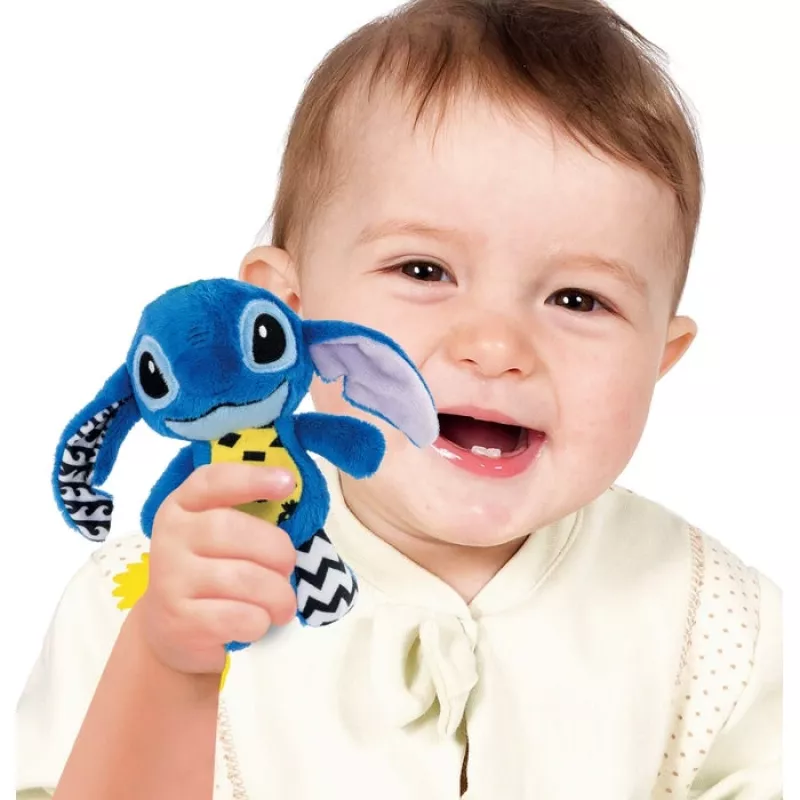 Clementoni Disney Baby Stitch Soft Rattle brinquedo de pendurar para bebé
