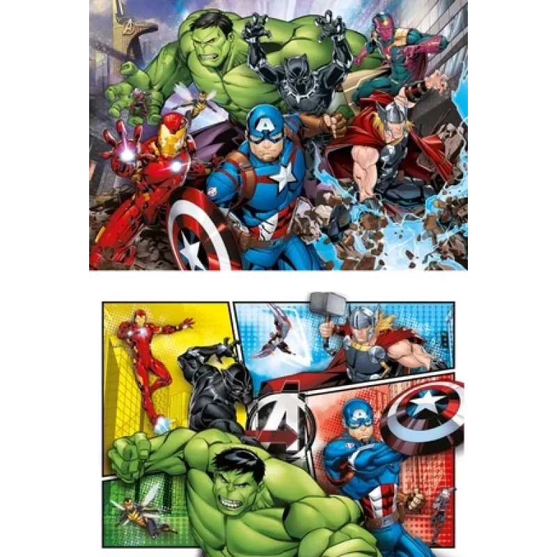 Clementoni Puzzle 2x60 peças, Os Vingadores (21605)