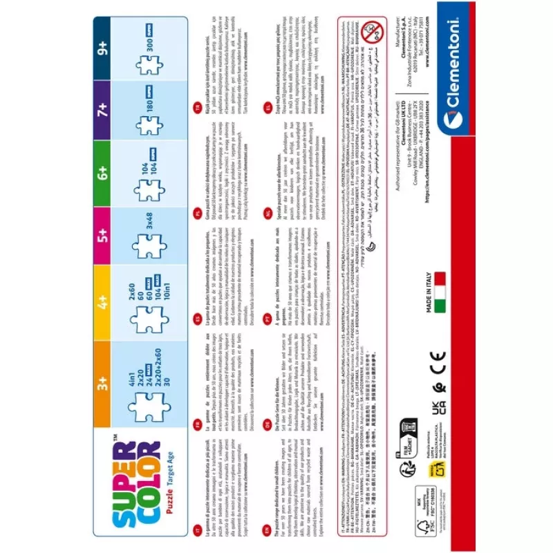 Clementoni Supercolor 21744 puzzle puzzle 300 peças desenhos animados