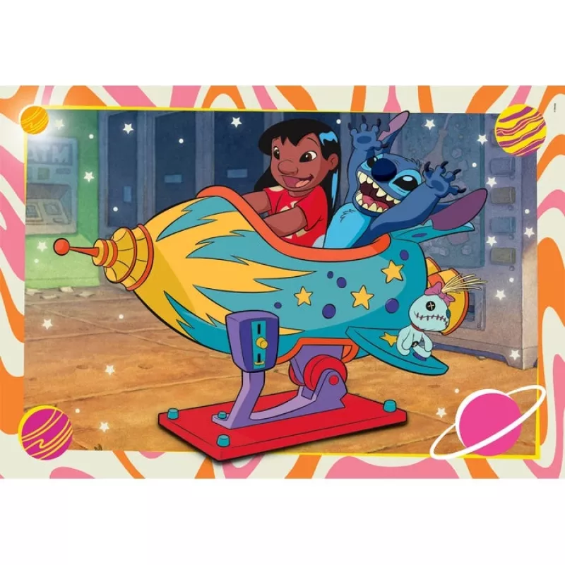 Clementoni Supercolor Puzzle 2x60 peças, Stitch (24822)
