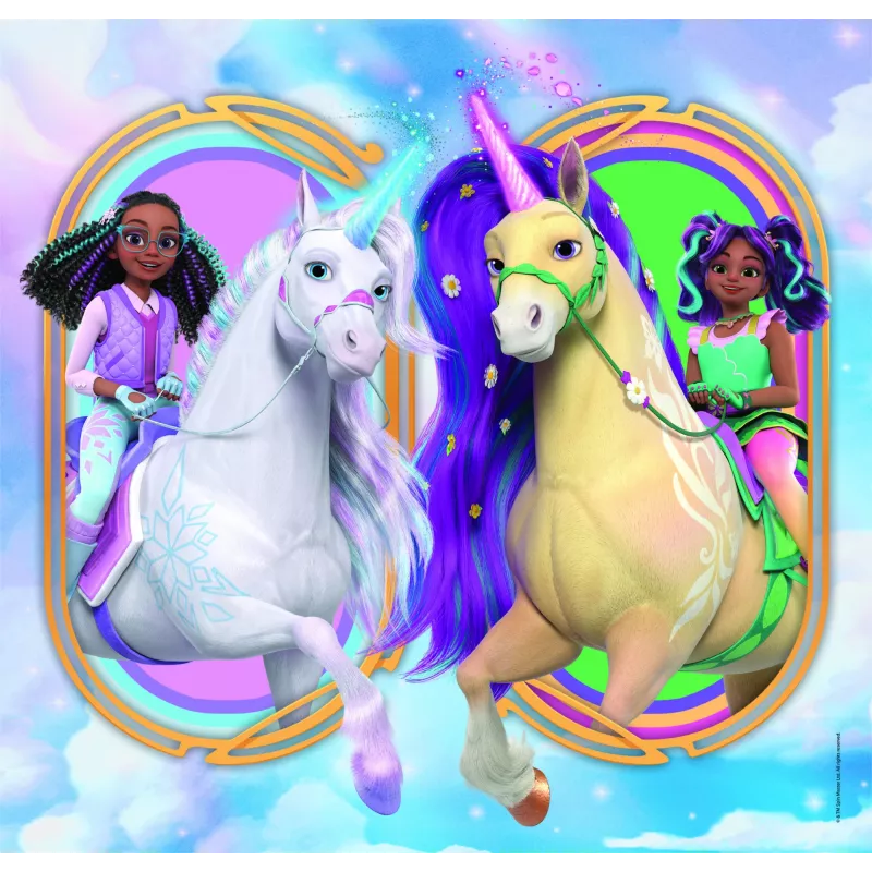 Clementoni 3x48 peças puzzles Unicorn Academy, 5 anos Clementoni 3x48 peças puzzles Unicorn Academy. Idade mínima recomendada: 5 anos
