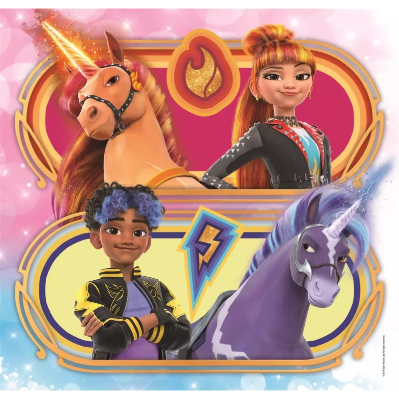 Clementoni 3x48 peças puzzles Unicorn Academy, 5 anos Clementoni 3x48 peças puzzles Unicorn Academy. Idade mínima recomendada: 5 anos