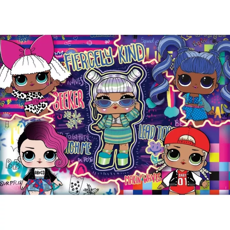 Clementoni Supercolor LOL puzzle 104 peças cartoons