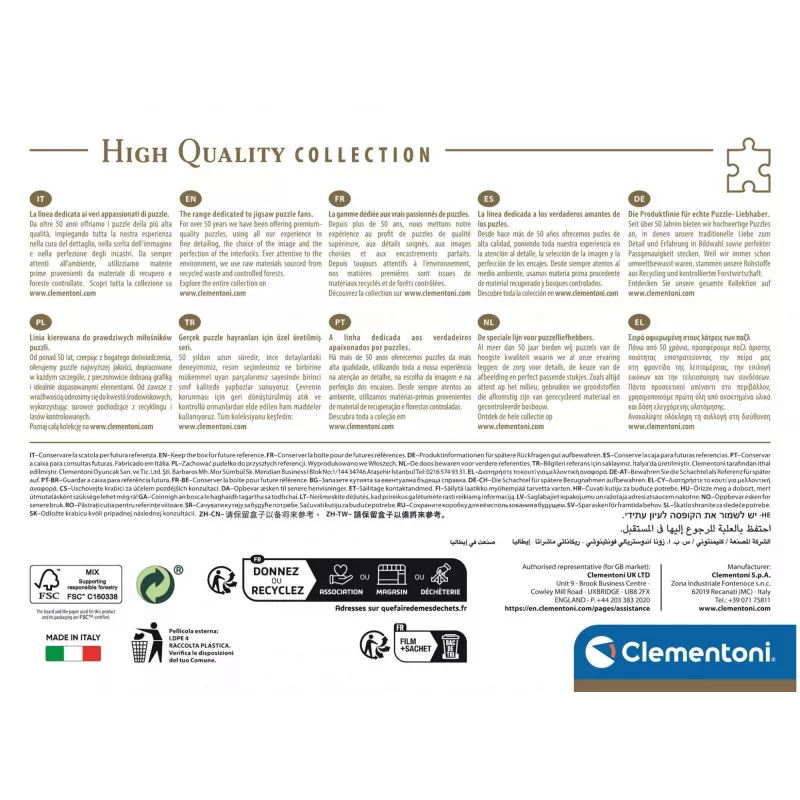 Clementoni 1500 peças CB HQC Procida Island