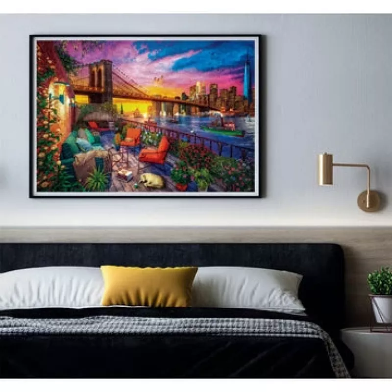 Clementoni Manhattan Pôr do sol na varanda Puzzle 3000 peças Cidade