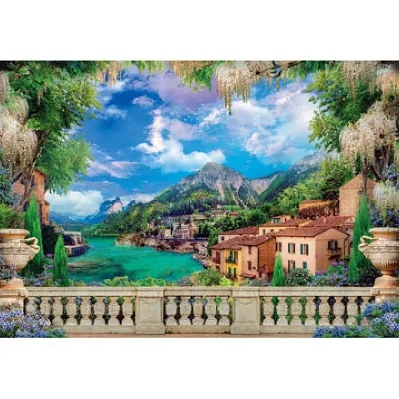 Clementoni Lush Terrace on Lake Puzzle 3000 peças Fauna