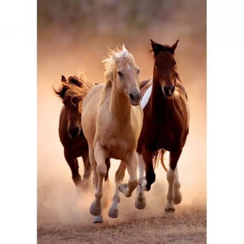 Clementoni Running Horses Puzzle 1000 peças Animais
