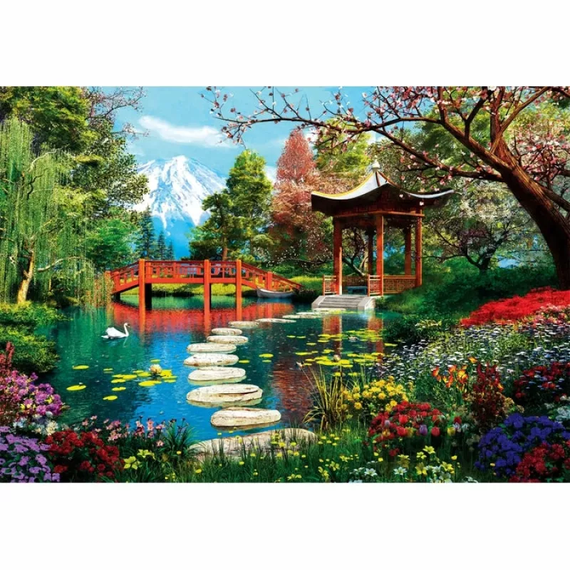 Clementoni High Quality Collection Fuji Garden Puzzle 1000 peças Paisagem