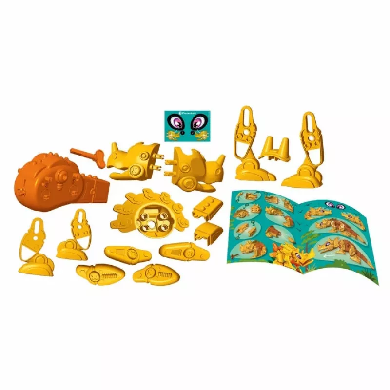 Clementoni Dino Bot Triceratops Junior, robô dinossauro, 5 anos