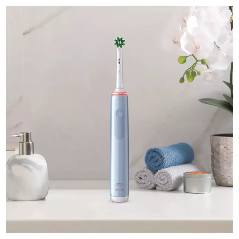 Oral-B Pro 3 3000 Cross escova de dentes rotativa-oscilante para adultos azul