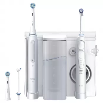 Oral-B iO4 & OxyJet centro de cuidados bucais, branco