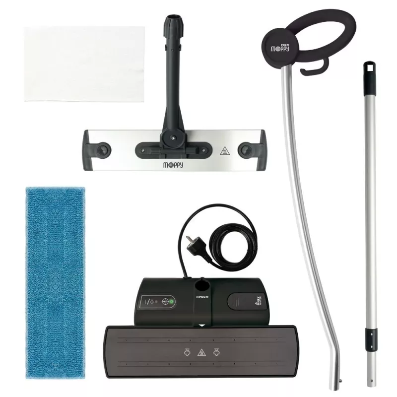 Polti Moppy Preto limpadora a vapor 0,7 l 1500 W alumínio, preto