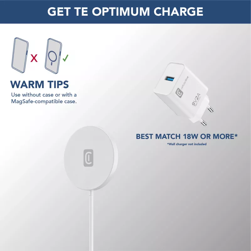 Cellularline Mag – carregador sem fios, estação de carregamento sem fios para sistema MagSafe