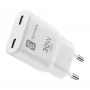 Cellularline GAN carregador de parede 2xUSB-C 30W PD carregador de parede 2xUSB-C 30W PD com tecnologia GaN