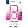 Cellularline Iconic Mag - iPhone 17 Pro capa transparente com rebordos coloridos, compatível com o ecossistema MagSafe