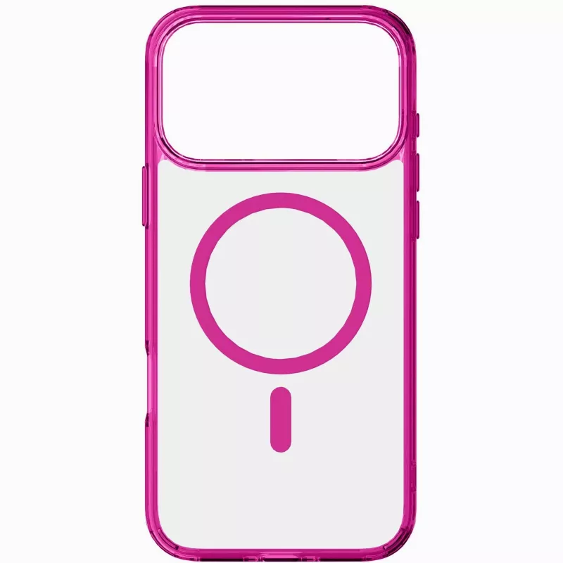 Cellularline Iconic Mag - iPhone 17 Pro capa transparente com rebordos coloridos, compatível com o ecossistema MagSafe