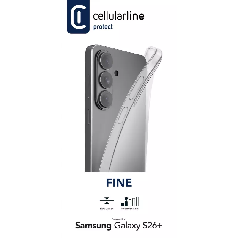 Cellularline Fine - Galaxy S26+, capa, Samsung, Galaxy S26 Edge, 17 cm (6,7