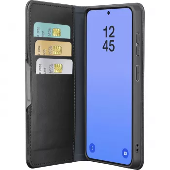 Cellularline Book Agenda - Galaxy S26 Ultra capa tipo livro com acabamento em pele sintética, fecho magnético, proteção RFID e função de suporte