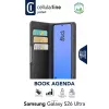 Cellularline Book Agenda - Galaxy S26 Ultra capa tipo livro com acabamento em pele sintética, fecho magnético, proteção RFID e função de suporte