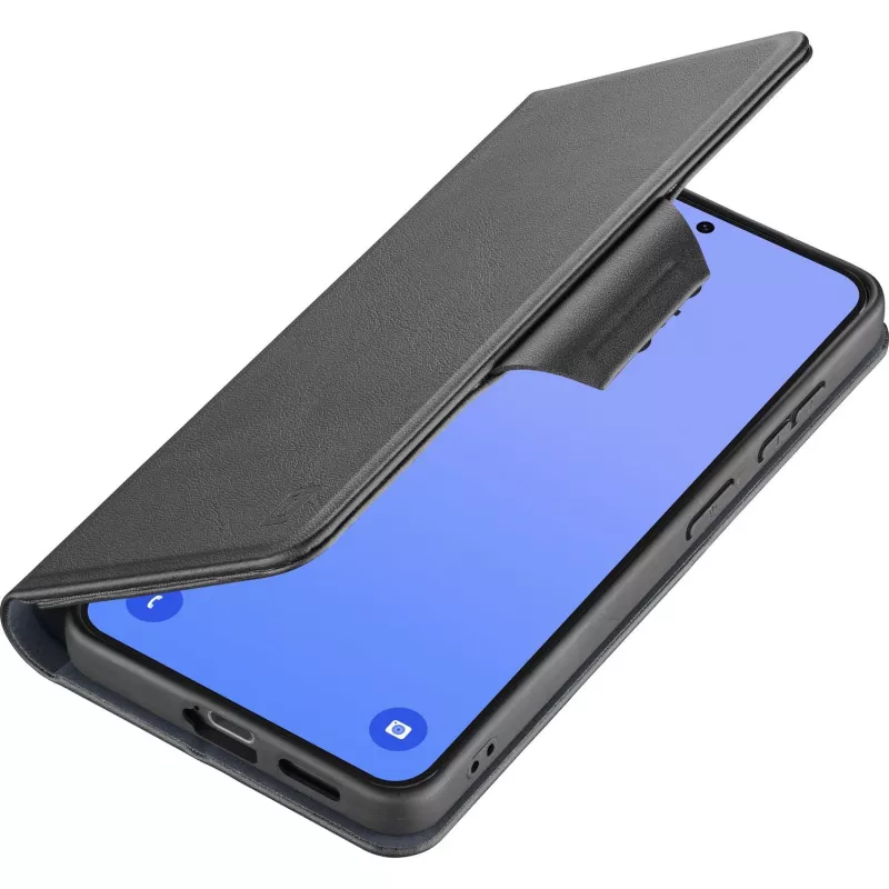 Cellularline Book Agenda - Galaxy S26 Ultra capa tipo livro com acabamento em pele sintética, fecho magnético, proteção RFID e função de suporte